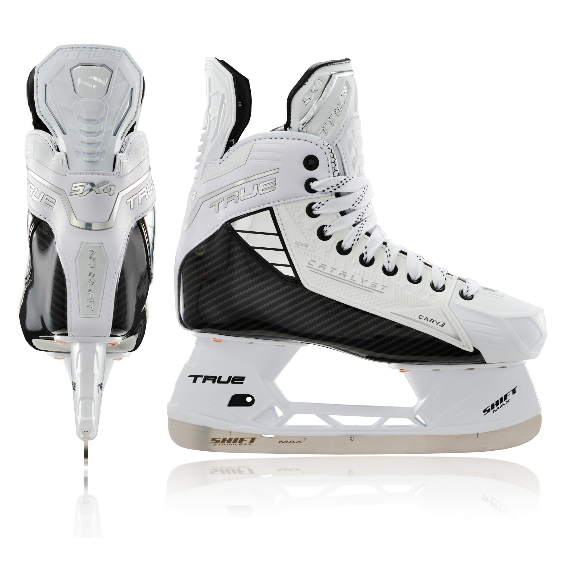 Hokuetsu HYBRID SMOOTH L 0.05号 0.08号 True Hockey Catalyst 5X4 Whiteout Intermediate Hockey Skates (2025