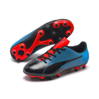 Puma Spirit II FG Junior Soccer Cleats - Puma Black/Bleu Azur/Red Blast