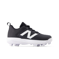 New Balance 4040 V8 Youth Rubber-Molded Baseball Cleats - Black/White