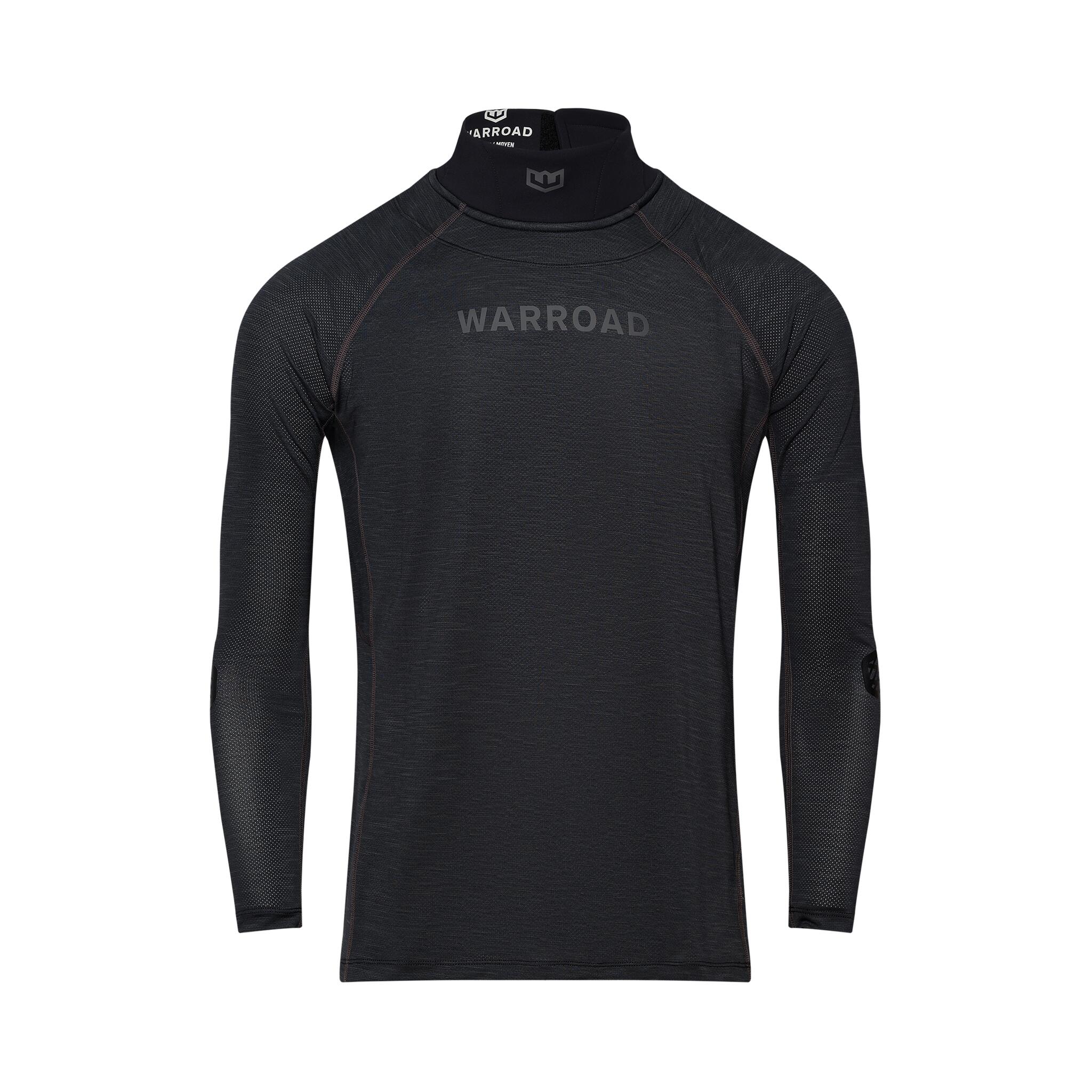 No Guard Okey ロンT XL Warroad Tilo Neck Guard Long Sleeve Hockey Baselayer Top - Black