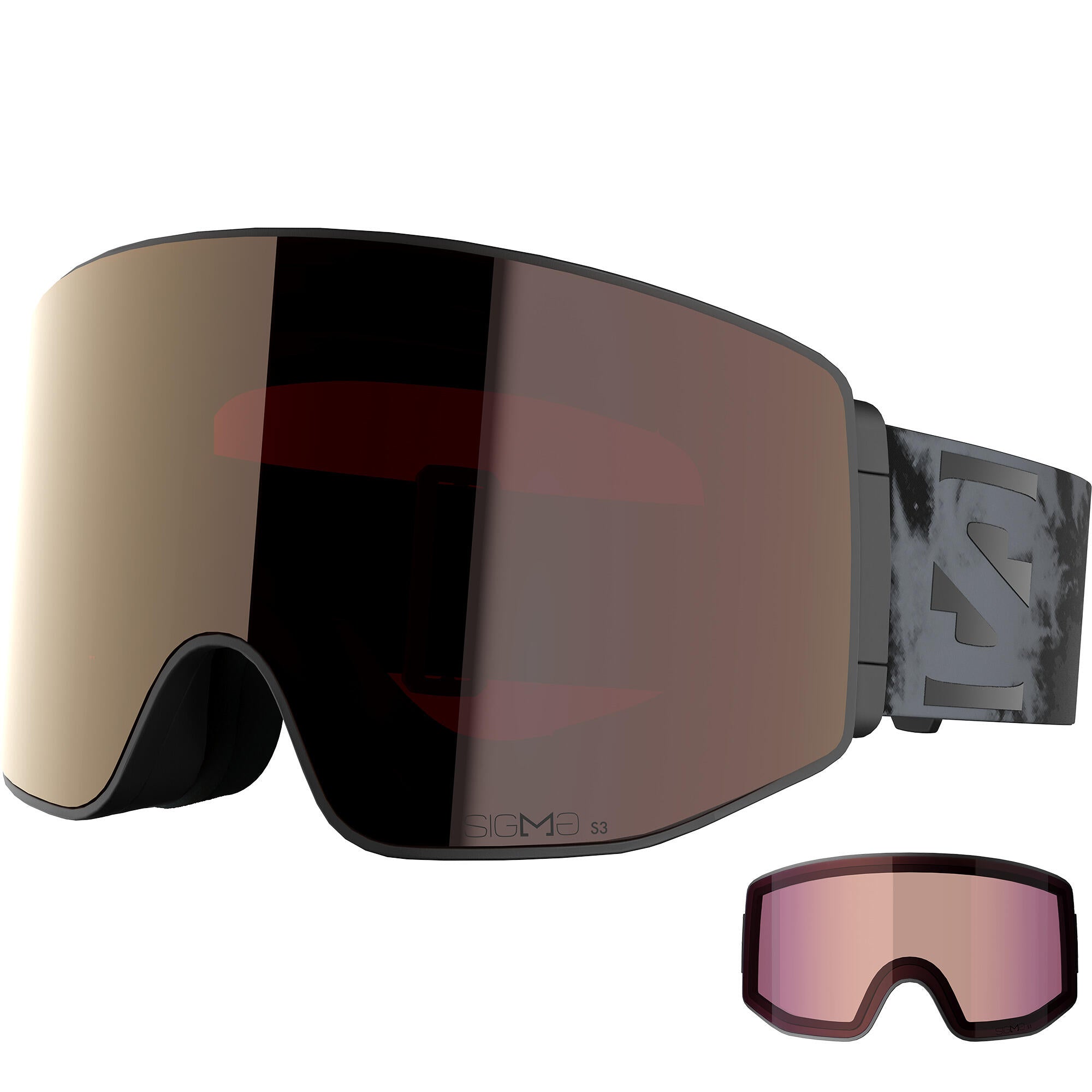 スキー・スノーボードアクセサリー SALOMON SENTRY PRIME SIGMAPHOTO Bk/Aw Salomon Sentry Prime Sigma Ski Goggles - Black/Sigma Metal