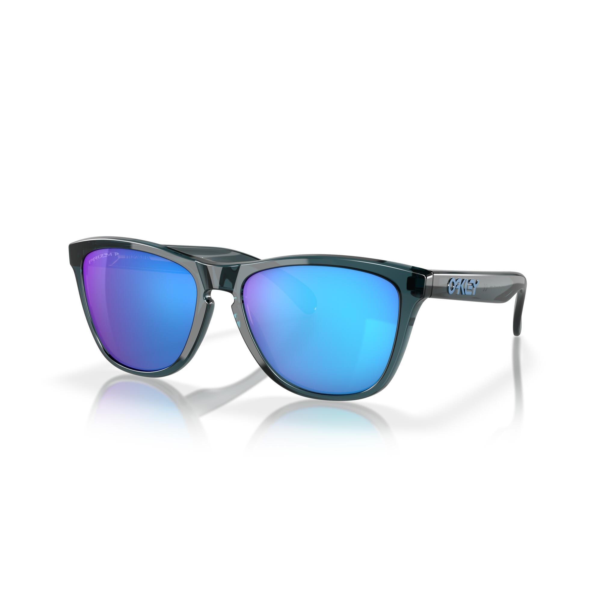 Oakley Frogskins Sapphire Lens Sunglasses - Crystal Black | Source