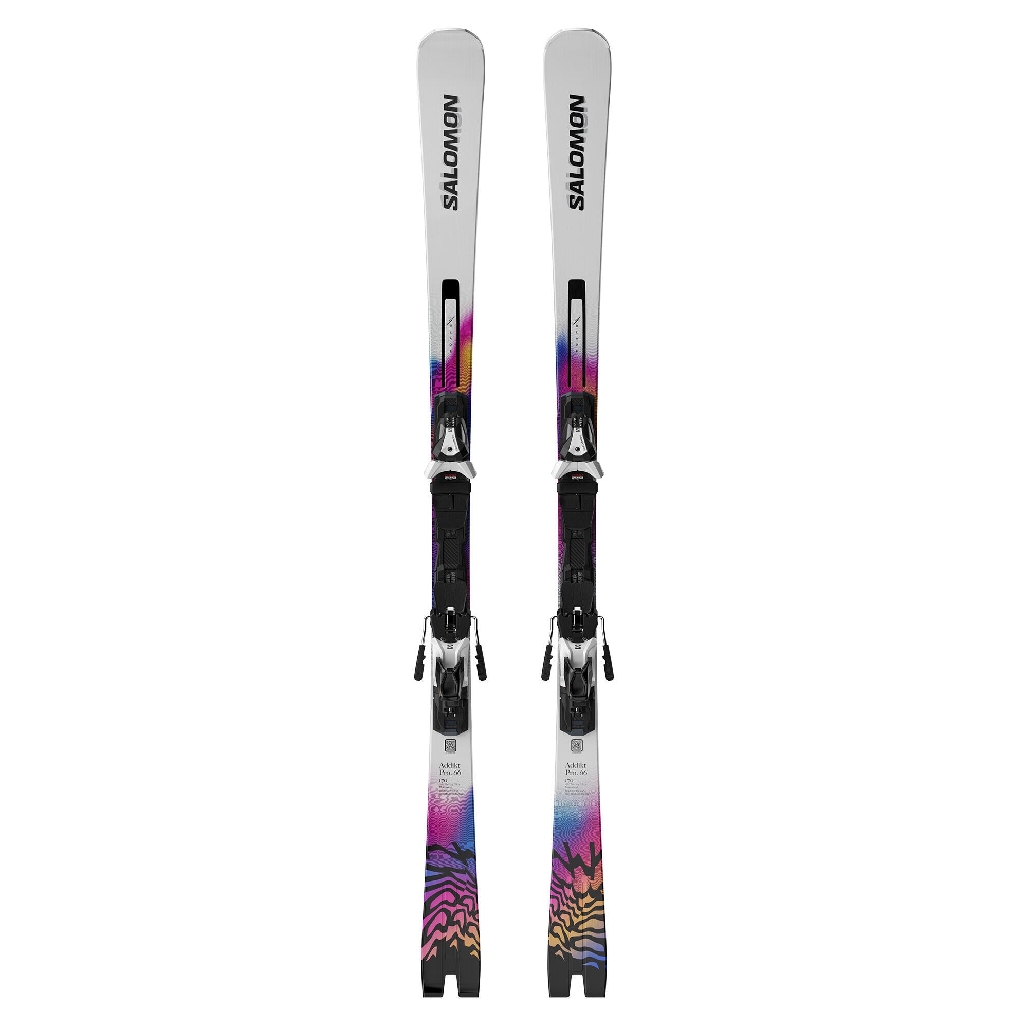 Salomon Addikt Pro 66 + MI12 GW Alpine Ski Set - White/Race Blue