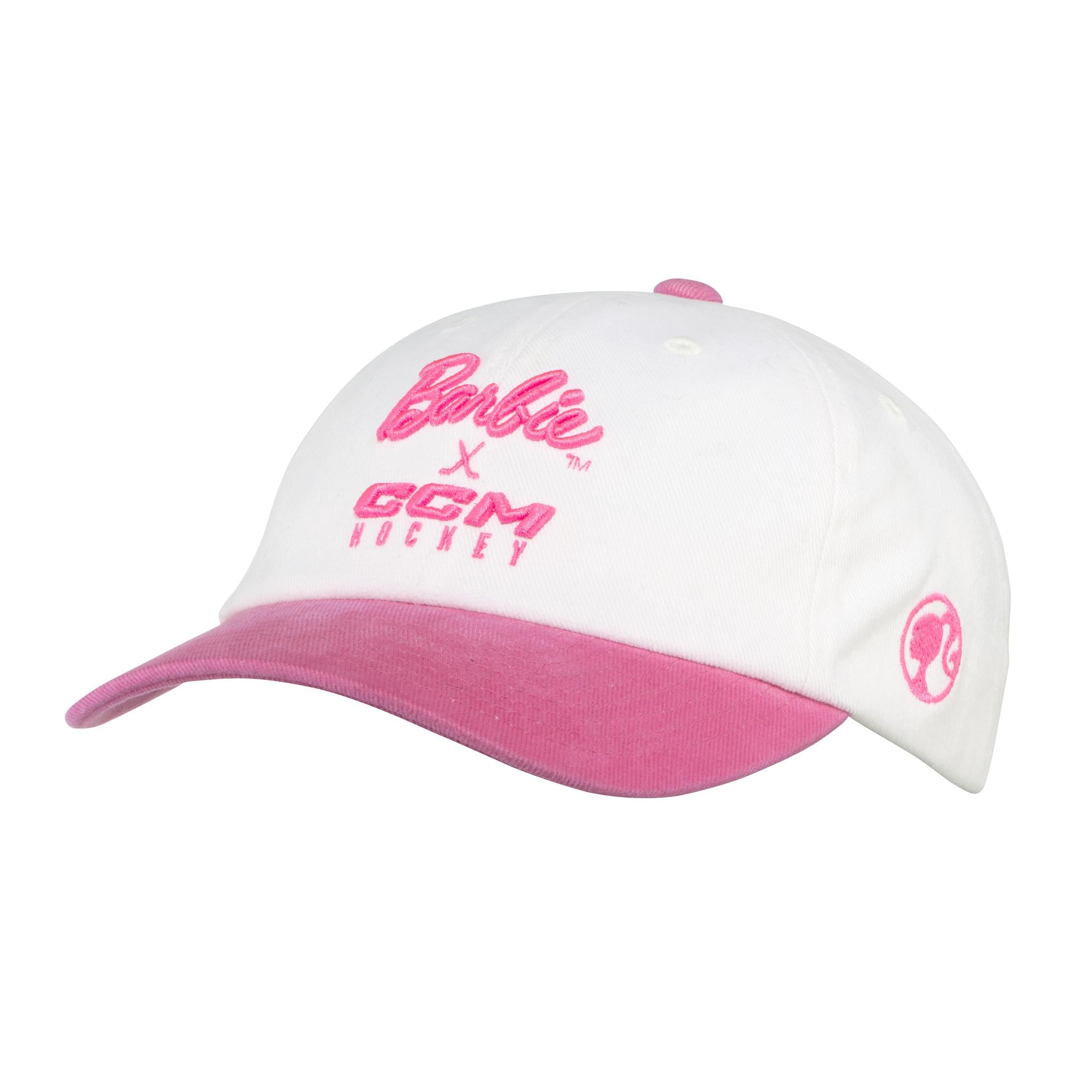 Barbie™ x CCM White Slouch Adjustable Youth Cap | Source for  display picture 1
