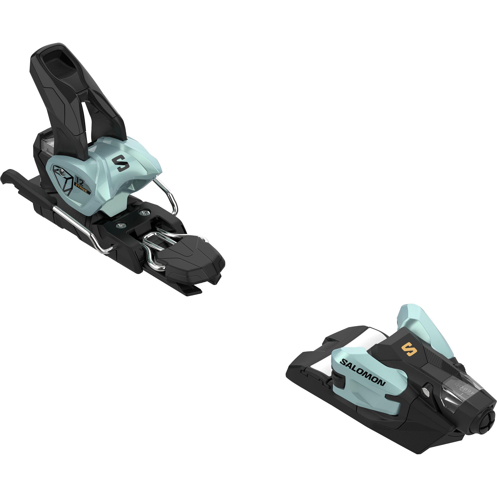 fixation ski de fond classique salomon Fixations De Ski Strive 12 Gripwalk De Salomon - Aqua Blanchi/Or | La Source du Sport