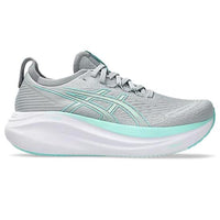 Chaussures De Course Gel-Nimbus 27 De Asics Pour Femmes - Gris Piémont/ Menthe Lumineuse