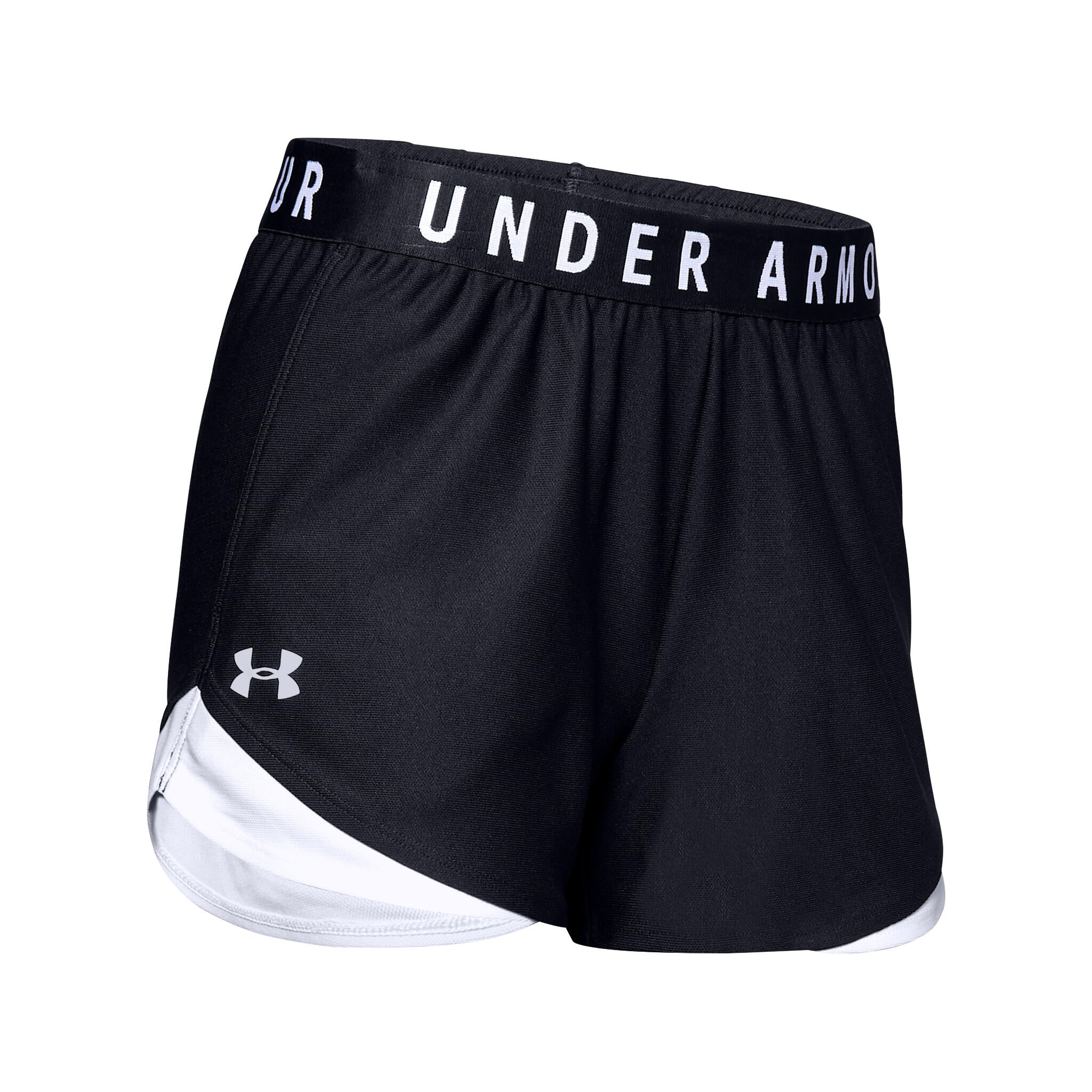 NWT Womens XXL Under Armour Play Up 3.0 Tri Color Loose Fit Shorts Black