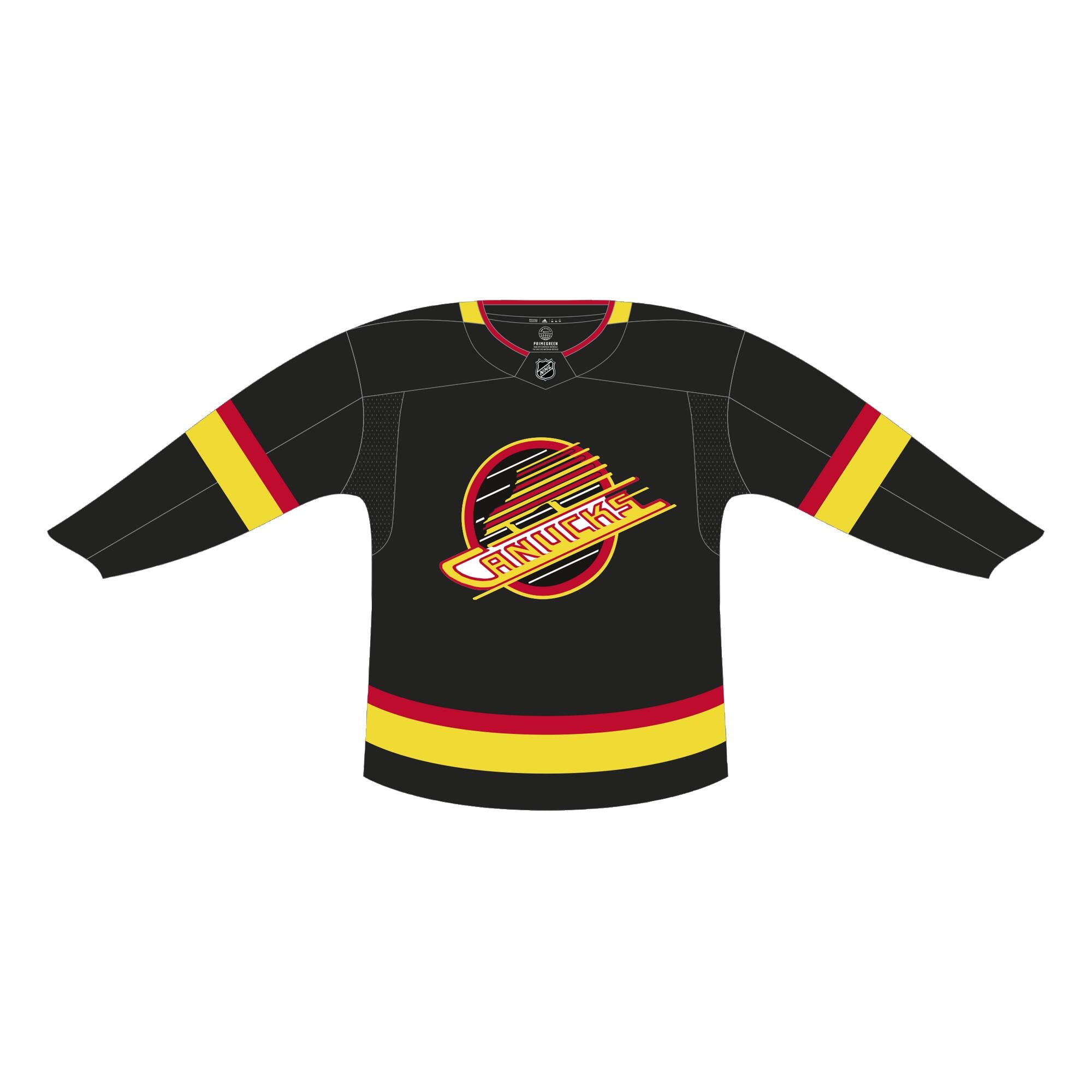 Vancouver Canucks NHL Authentic Pro Vintage Black Skate Jersey