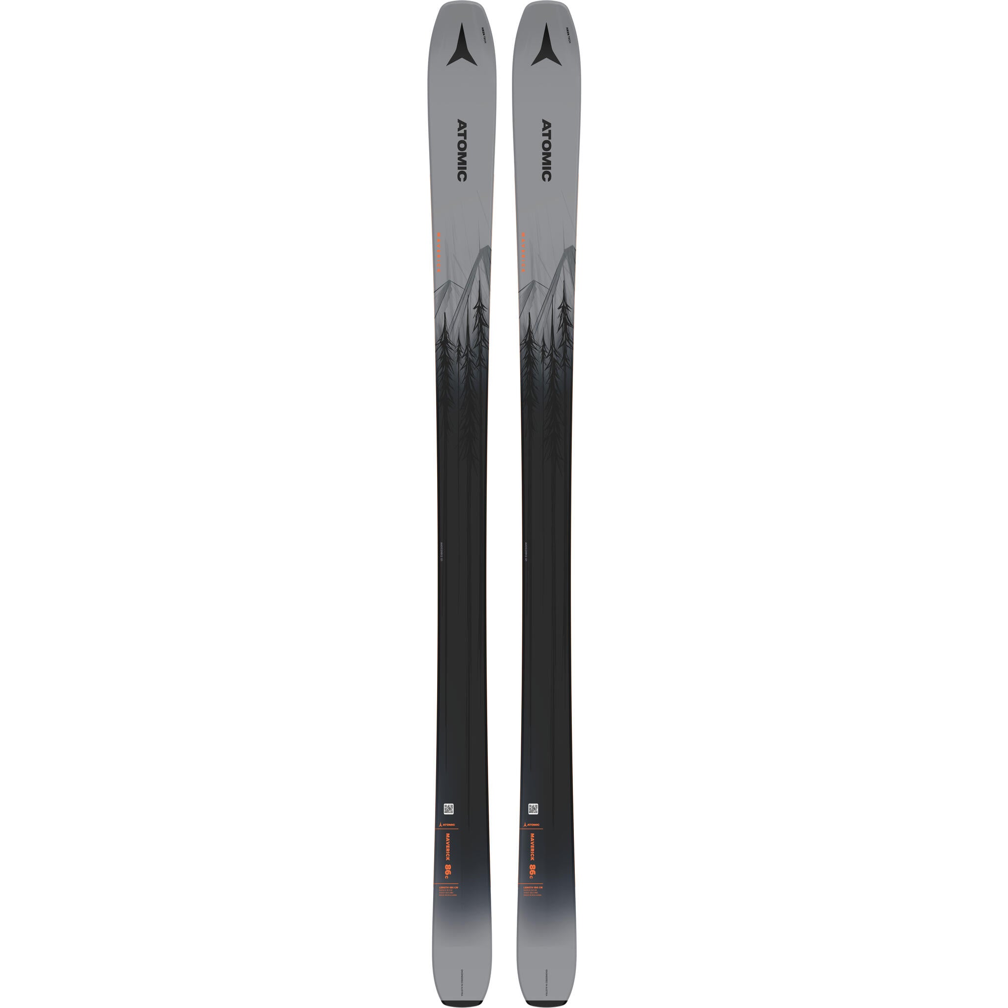 Atomic Ski 88 Ti 88 TI Skis - 169cm Silver Alpine Skis For Adults