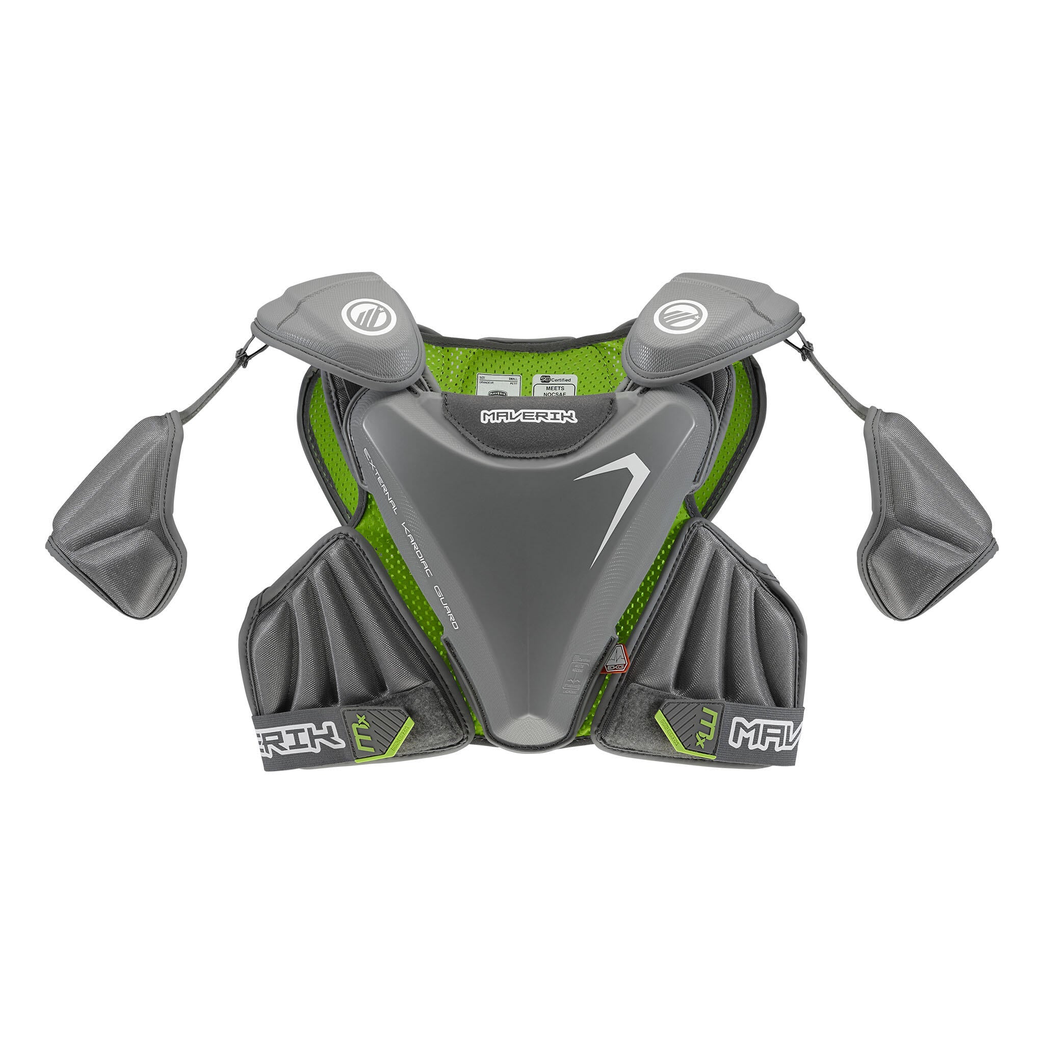 Maverik MX EKG Lacrosse Shoulder Pads Grey Source for Sports