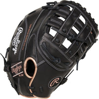 Rawlings R9 Series 12.5" Youth Fastpitch First Base Mitt - Black