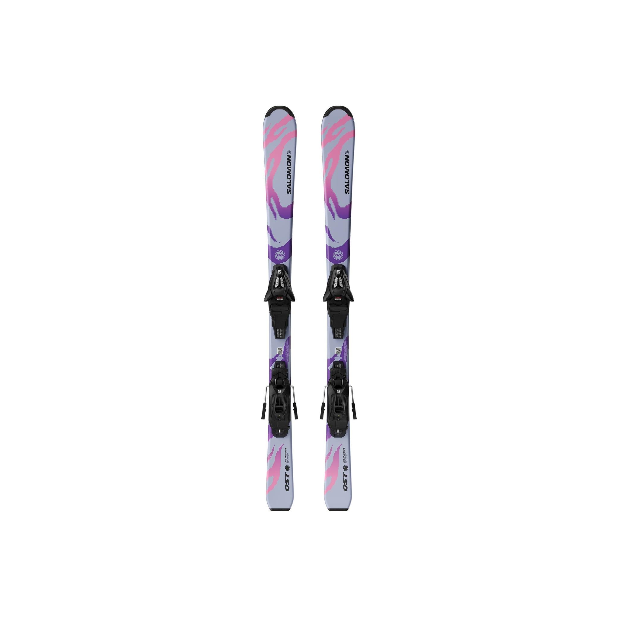 Salomon L QST Cosmic Sky S + C5 Junior Alpine Ski Set | Source for