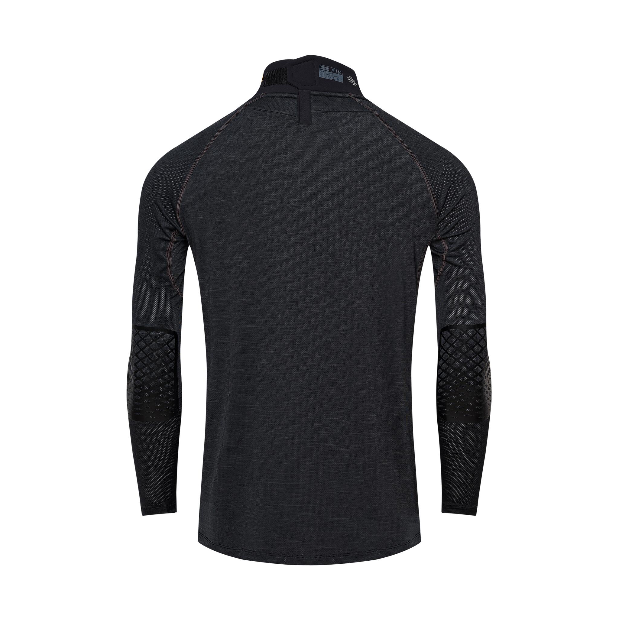 Warroad Tilo Neck Guard Long Sleeve Hockey Baselayer Top - Black