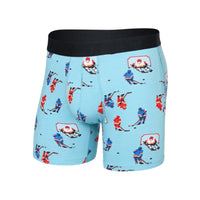Boxer En Coton Droptemp Cooling De Saxx - Action Sur Glace/Bleu
