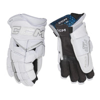CCM JetSpeed FT8 PRO White Senior Hockey Gloves (2025)