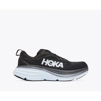 Hoka Bondi 8 Max Cushioned Women's Road Running Shoes - Wide - Black/White