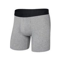 Saxx Droptemp Cooling Cotton Boxer Brief - Dark Grey Heather