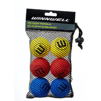 Winnwell Knee Hockey Foam Balls - 6 Pack