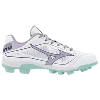 Crampons De Softball Cushionrevo Finch TPU De Mizuno Pour Femmes - Blanc/Lavande