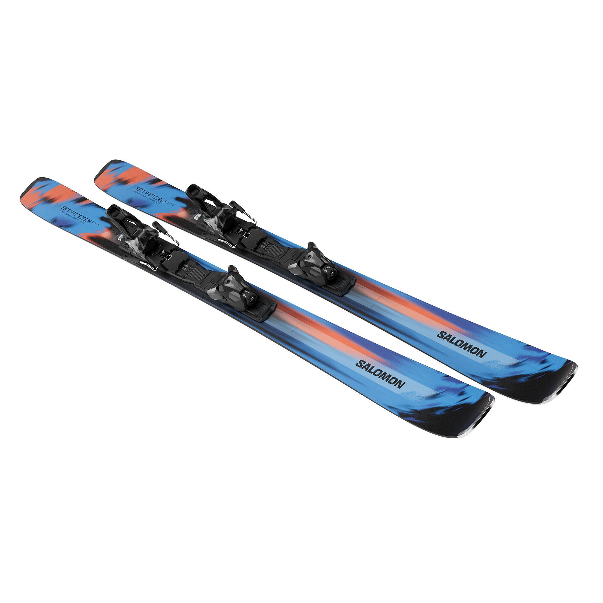 Salomon Stance 84 + MI12 GW F90 Alpine Ski Set - Azure/Nasturtium