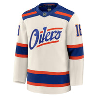 Fanatics Zach Hyman Edmonton Oilers Premium Hockey Jersey - Beige