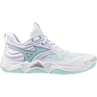 Chaussures De Volley-ball Wave Momentum 4 Elite De Mizuno Pour Femmes - Blanc/Turquoise