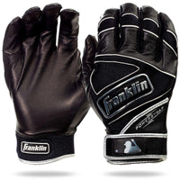 Franklin MLB Powerstap Chrome Senior Batting Gloves - Black