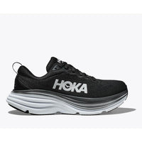 Hoka Bondi 8 Max Cushioned Men's Road Running Shoes - Wide - Black/White
