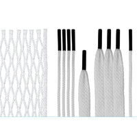 ECD Lacrosse Impact Goalie Mesh Complete Kit - Semi-Soft/White