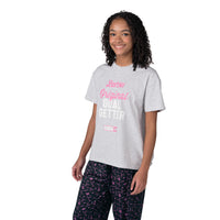 Barbie™ x CCM Grey Goal Getter Short Sleeve Adult T‑Shirt