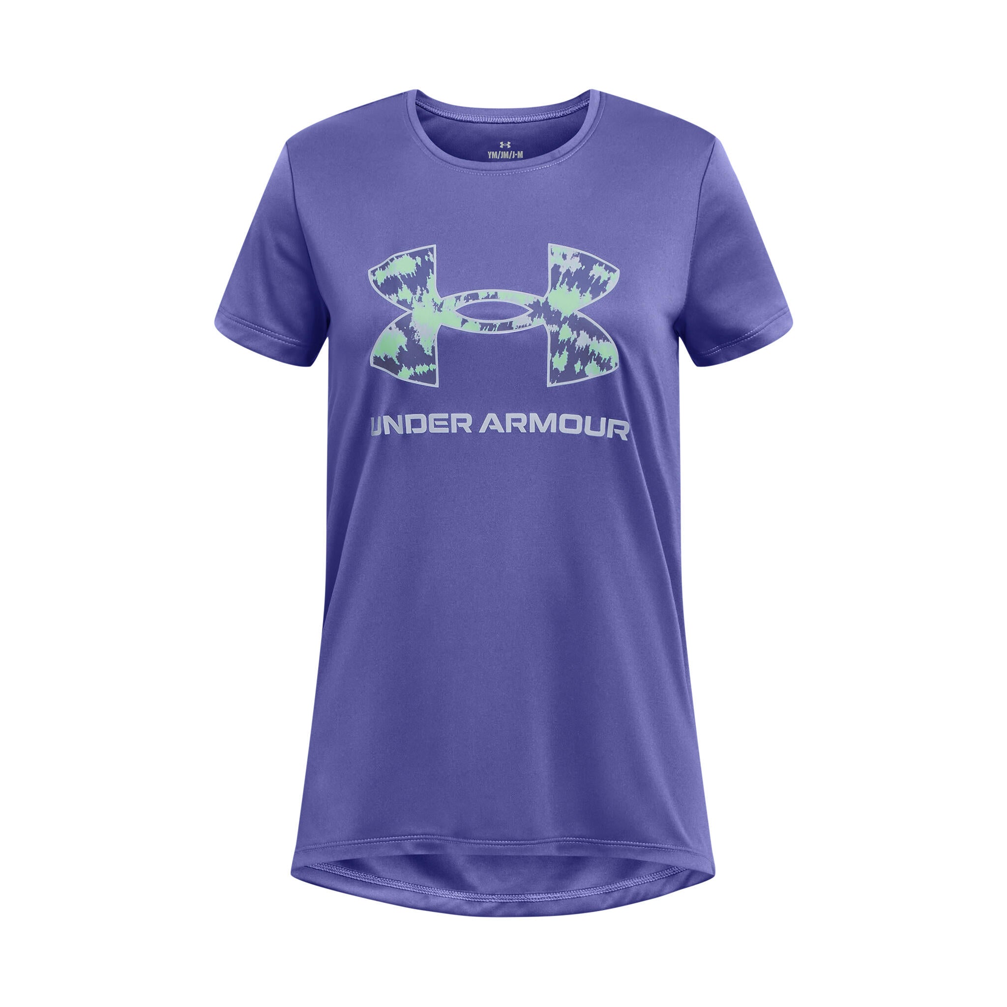 Under Armour Tech Print Big Logo Girls' Short Sleeve Shirt