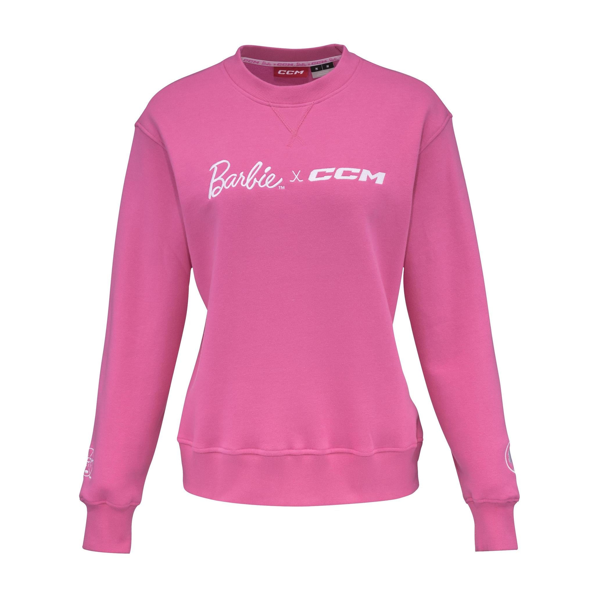 Barbie™ x CCM Pink Embroidered Crewneck | Source for Sports