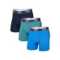 Boxer essentiel Performance Mesh de Saxx - Paquet de 3 - Bleu/Bleu Sarcelle/Maritime