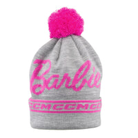 Barbie™ x CCM Grey Embroidered Pom Knit Hat