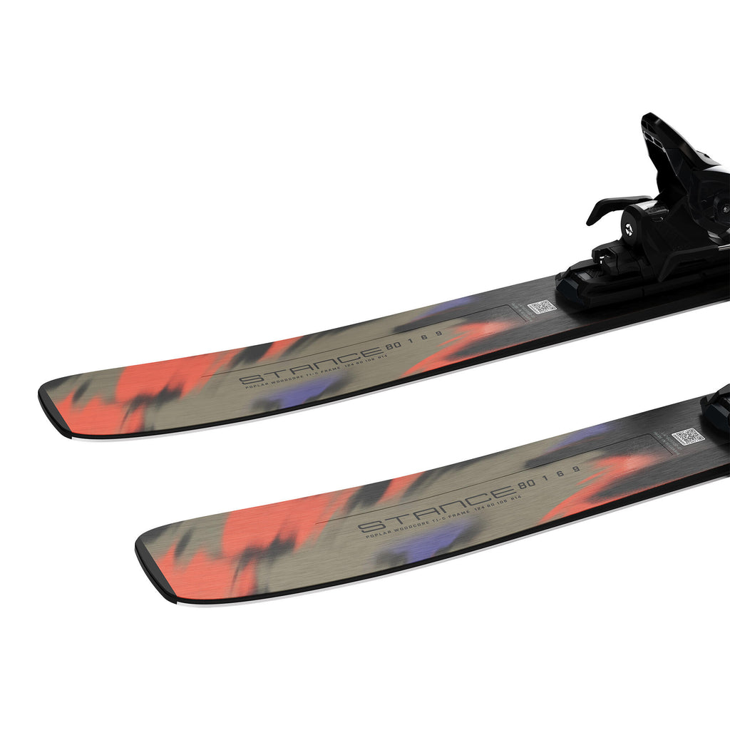 2022 salomon stance 80 skis Salomon Stance 80 + M11 GW L80 Alpine Ski Set - Kelp/Nasturtium