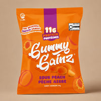Gummy Gainz Sour Peach Protein Candy - 49G