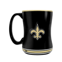 Tasse Sculptée Team Crest (14 oz) De Inglasco - New Orleans Saints