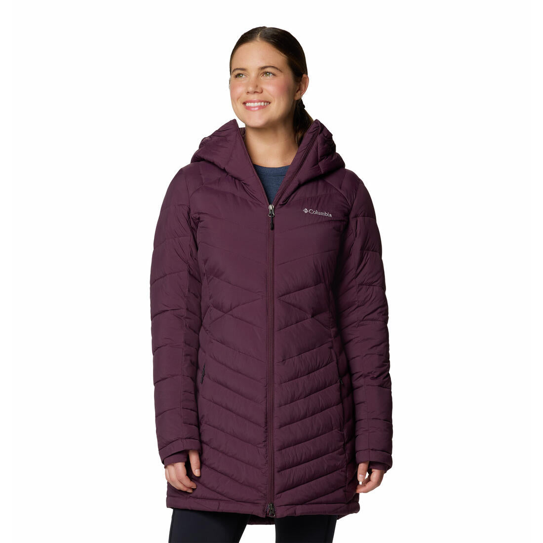 joy peak mid length jacket columbia