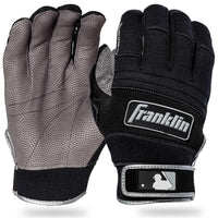 Franklin MLB All Weather Pro Baseball Batting Gloves - Black/Grey
