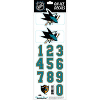Sportstar NHL Helmet Decals - San Jose Sharks