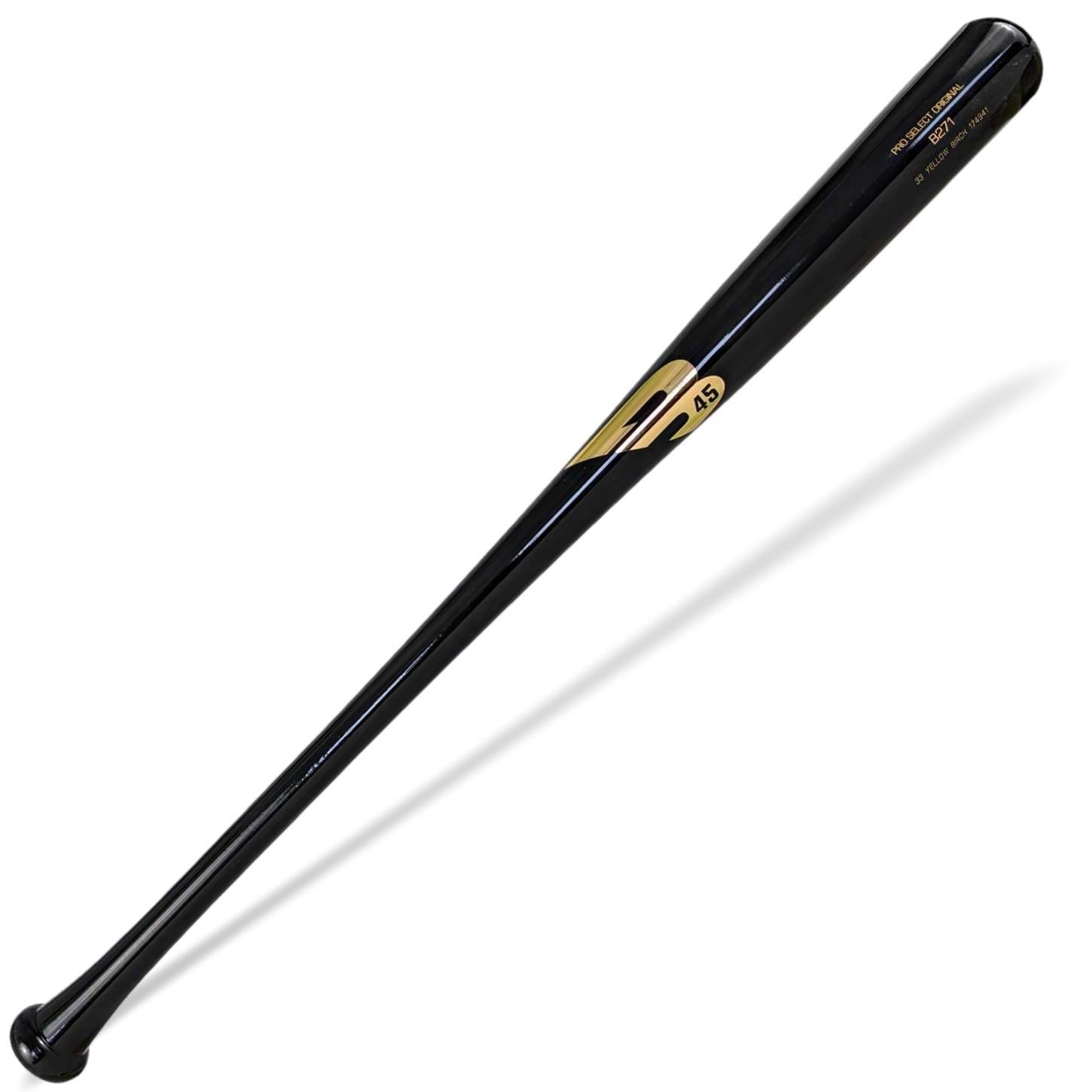 65 Inch Bat B45 Pro Select Stock Yellow Birch Wood Bat - B271 | Source for Sports