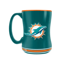 Tasse Sculptée Team Crest (14 oz) De Inglasco - Miami Dolphins