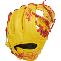 Rawlings Heart of the Hide 11.5" Baseball Glove - Yellow/Scarlet - Right Hand Throw