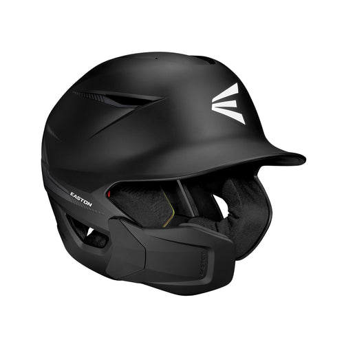 Easton Z50 Baseball Batting Helmet With Jaw Guard - Matte Black, Sizes Small/Medium (6 1/2 - 7 1/8), NOCSAE Certified