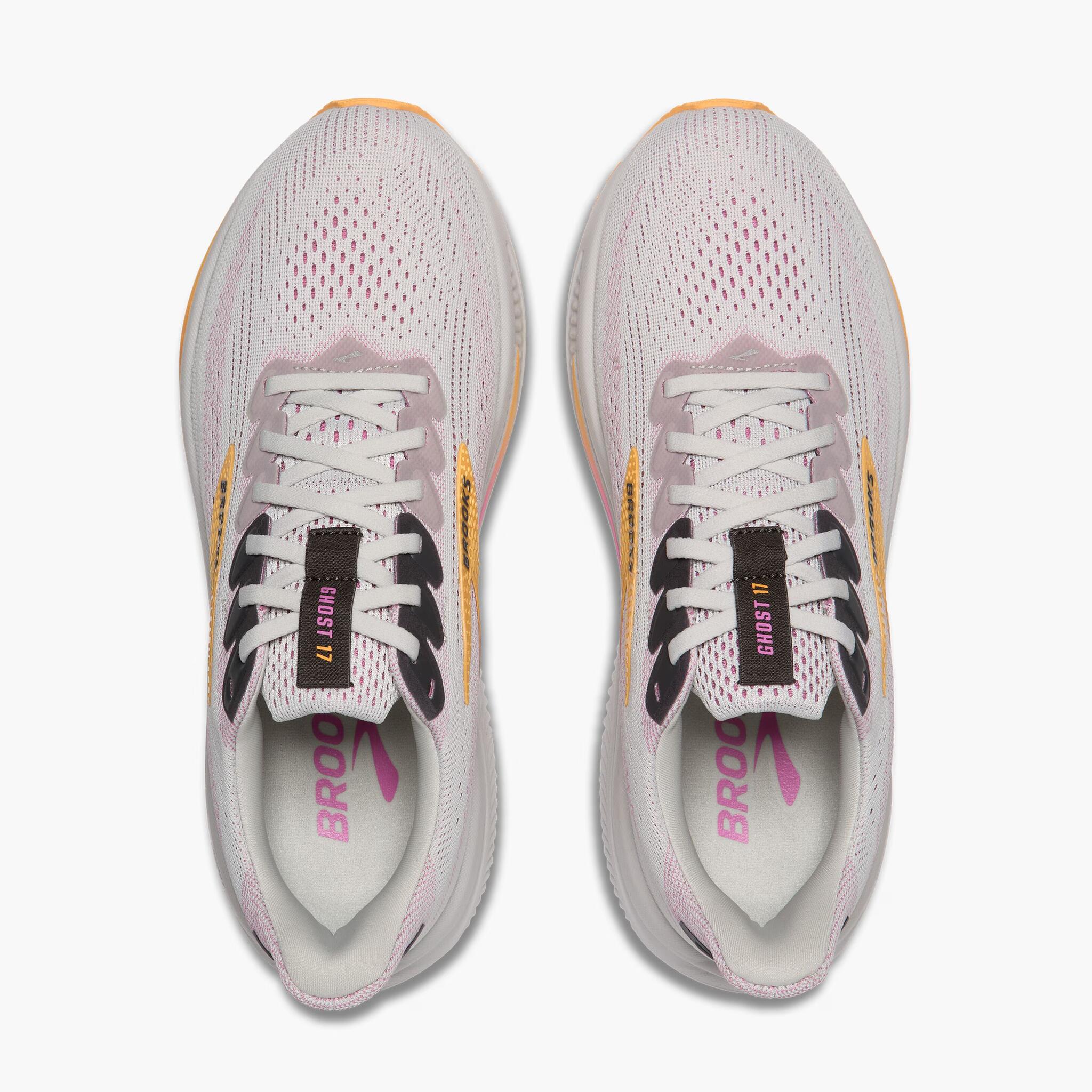 Brooks Ghost 17 Women's Running Shoes - Oyster/Apricot/Pink