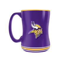 Tasse Sculptée Team Crest (14 oz) De Inglasco - Minnesota Vikings