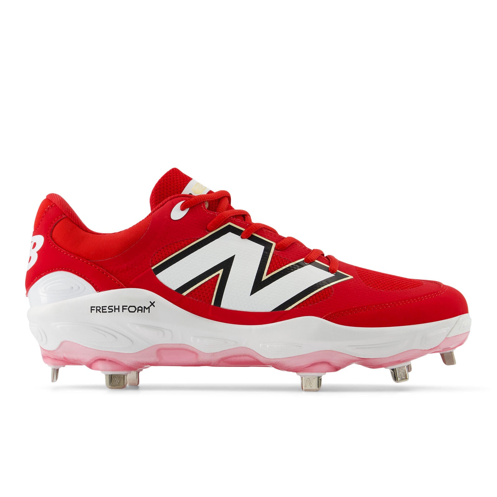 New Balance Fresh Foam 3000v7スパイク レッド New Balance Fresh Foam X 3000v7 Men's Baseball Cleats - Team Red