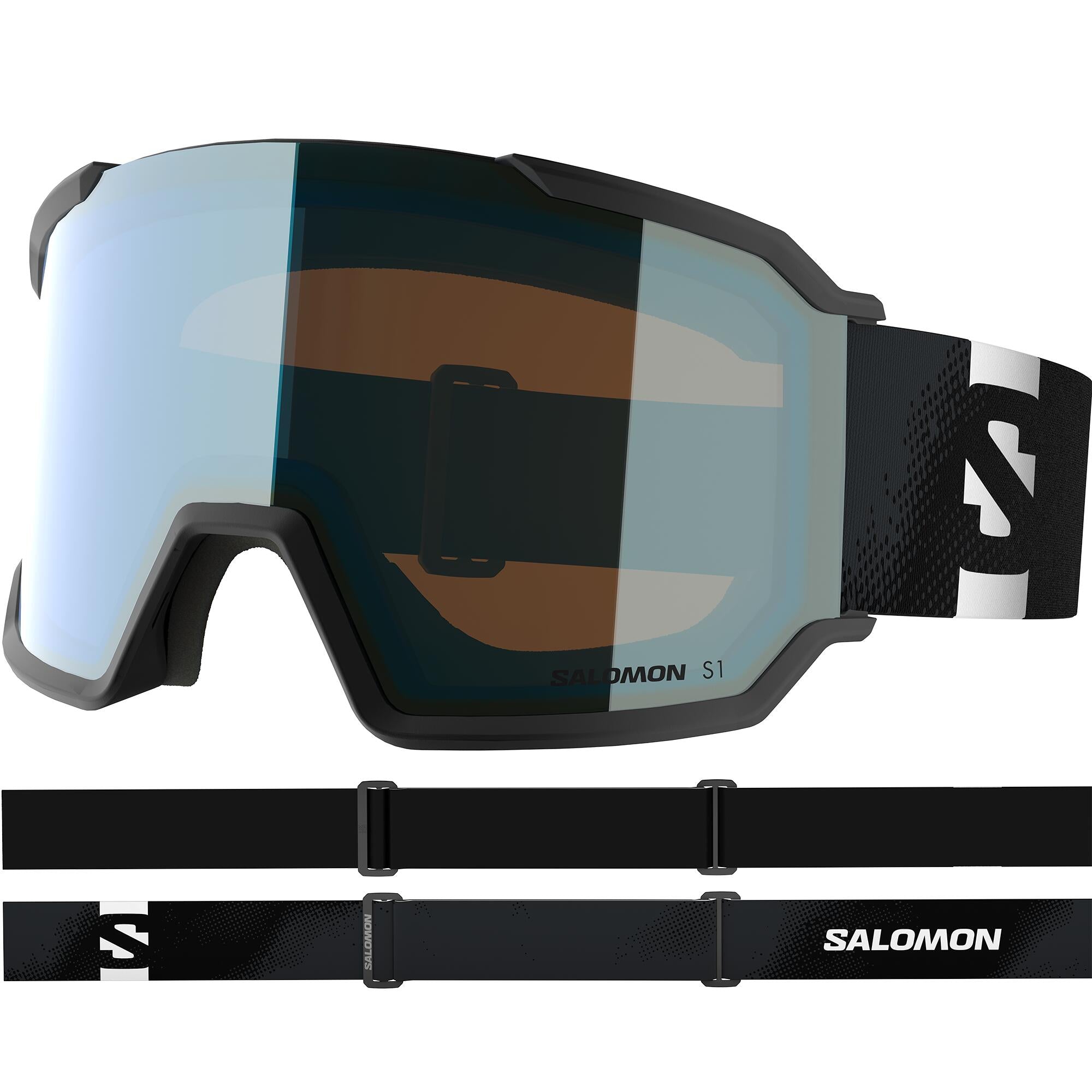 Salomon S/View 3 ML Ski Goggles - Black/Light Blue | Source for Sports