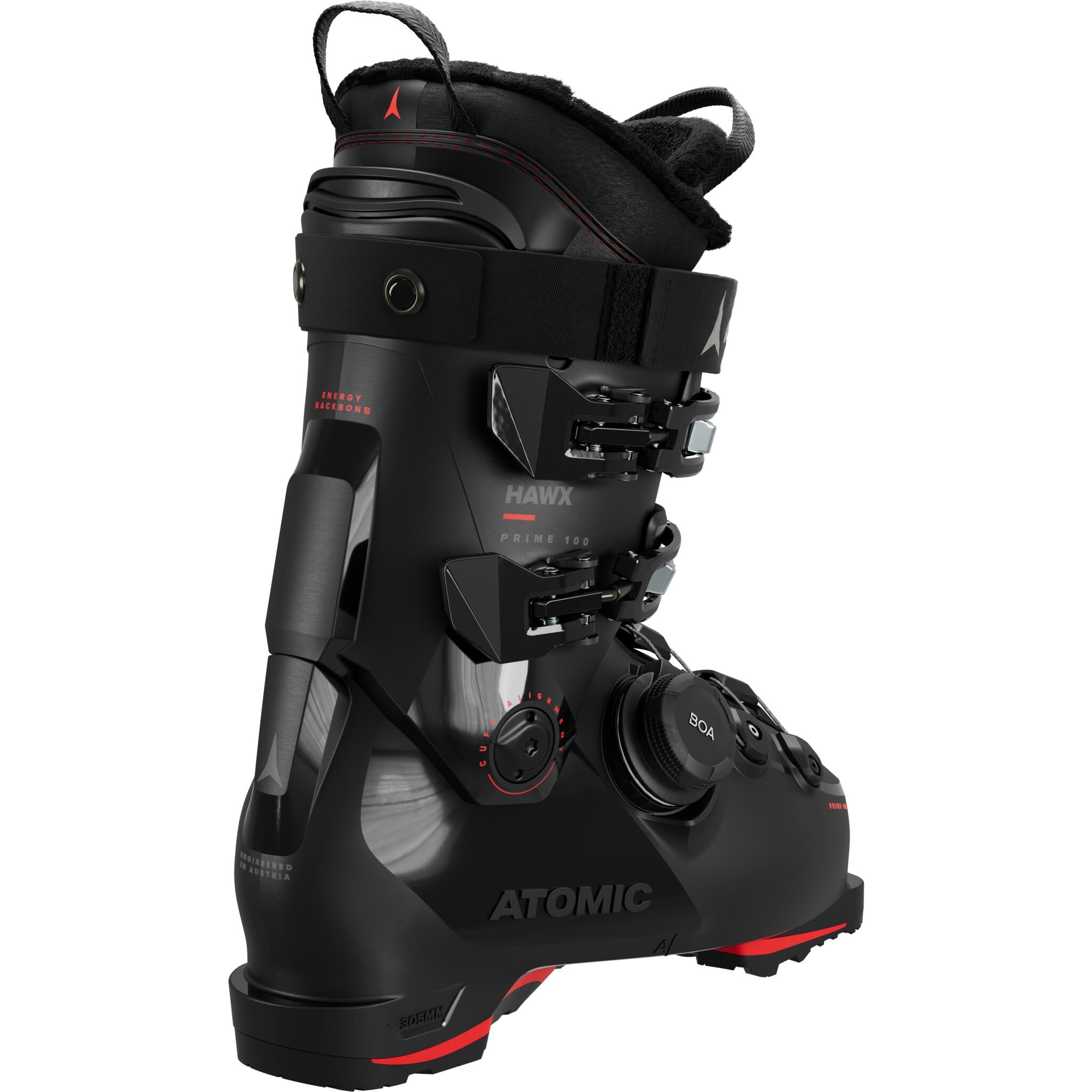 Atomic Hawx Prime 100 BOA GW Alpine Ski Boots (2024) - Black/Red