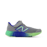 Chaussures décontractées Arishi à fermeture autoagrippante de New Balance pour jeunes - Gris/Bleu/Lime